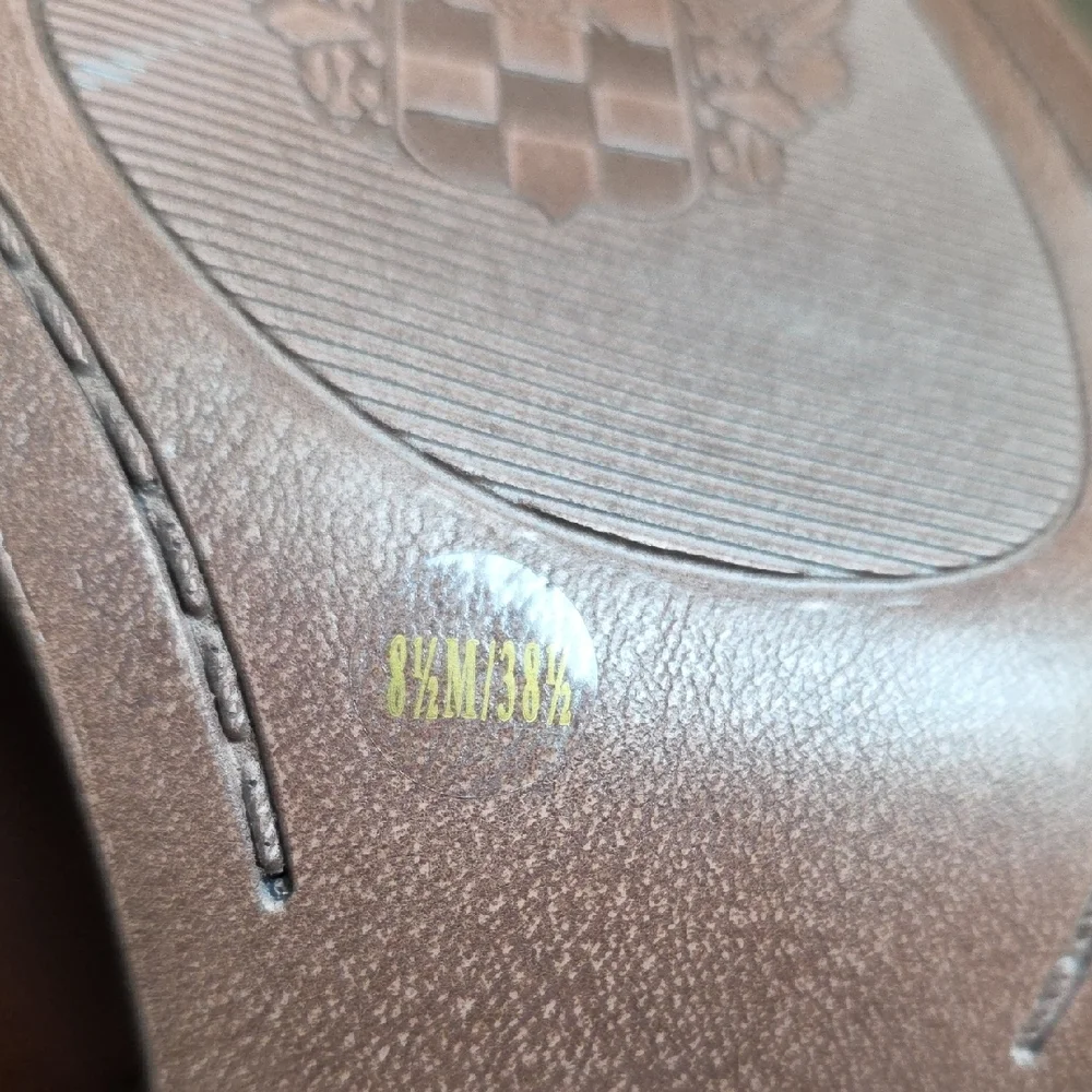 VINCE CAMUTO  Brown Heeled Boots SZ 8 1/2. - Picture 5 of 7